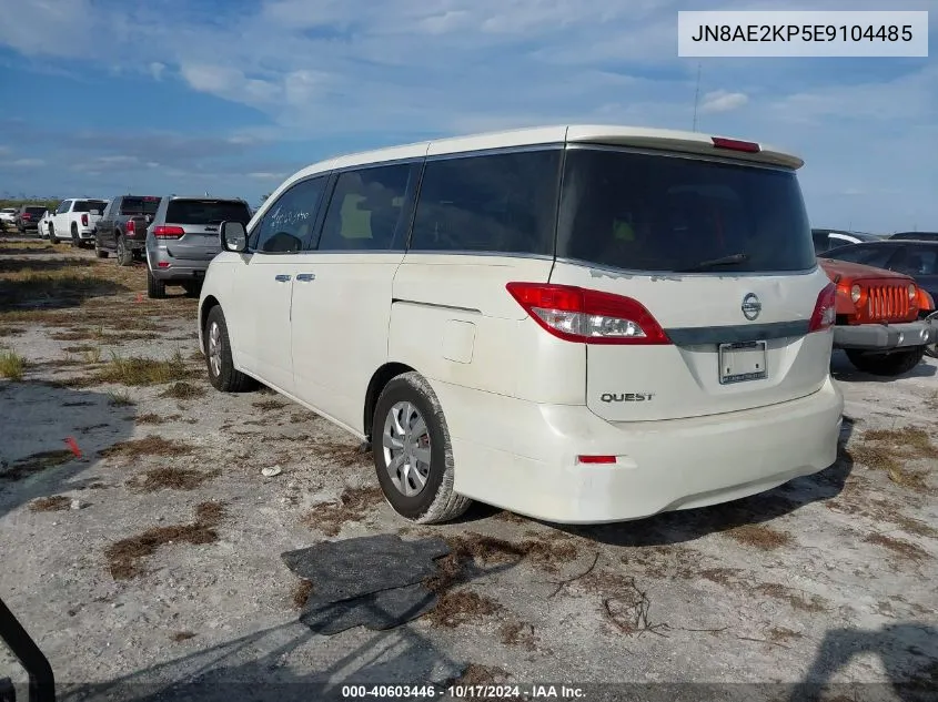 2014 Nissan Quest S VIN: JN8AE2KP5E9104485 Lot: 40603446