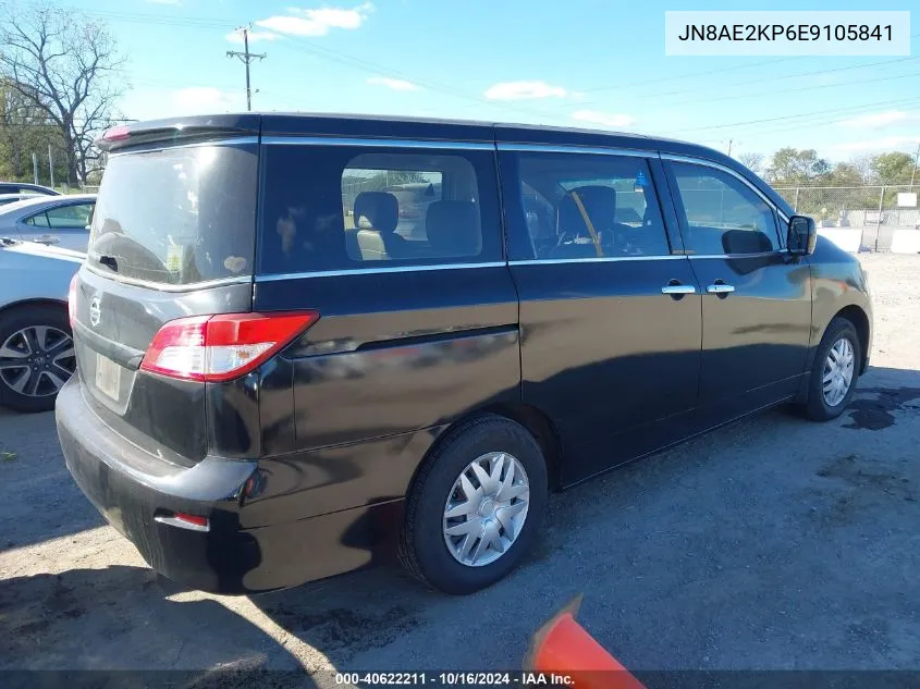 JN8AE2KP6E9105841 2014 Nissan Quest S