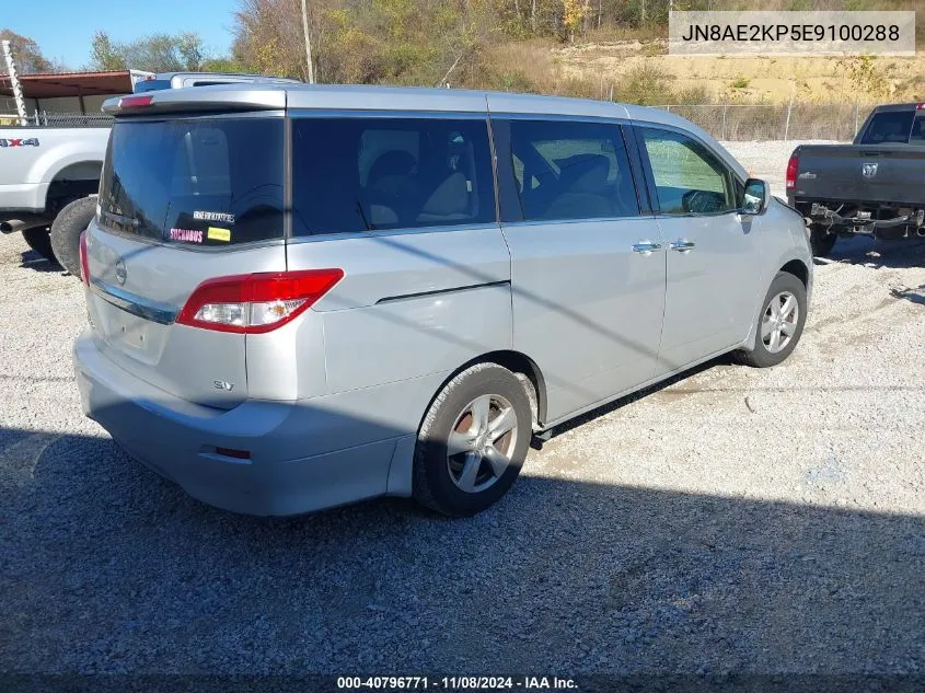 2014 Nissan Quest Sv VIN: JN8AE2KP5E9100288 Lot: 40796771