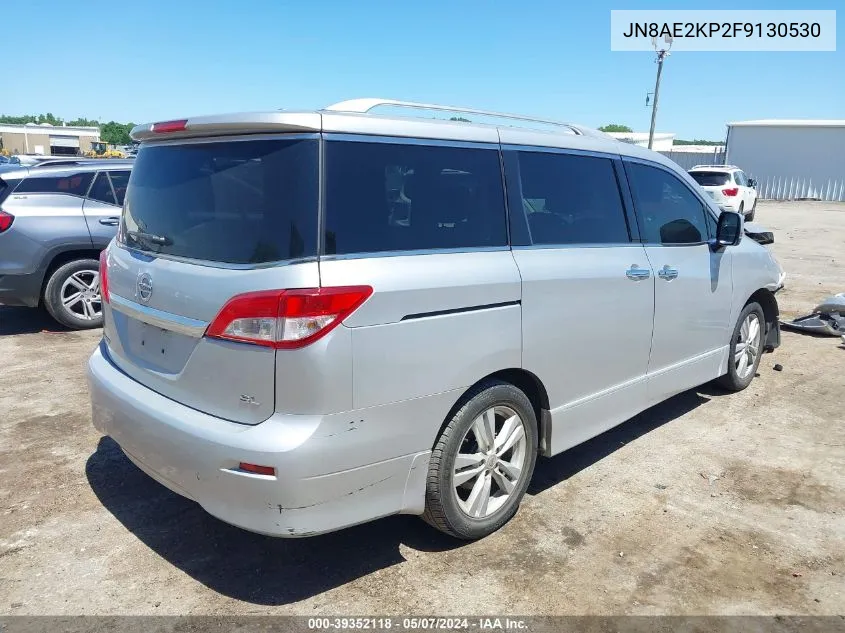 2015 Nissan Quest Sl VIN: JN8AE2KP2F9130530 Lot: 39352118