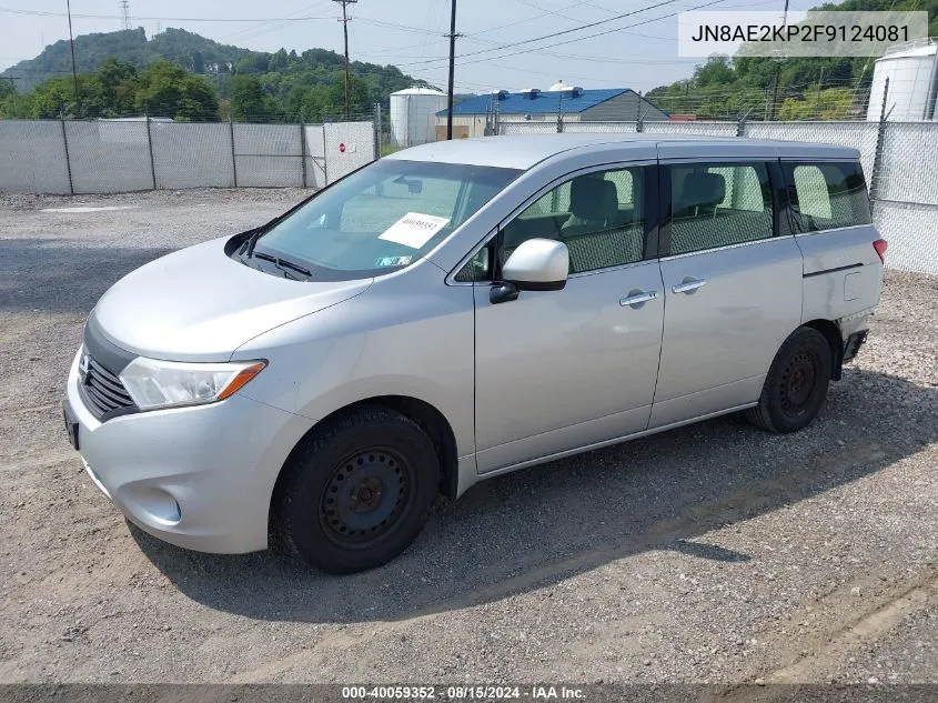 2015 Nissan Quest S VIN: JN8AE2KP2F9124081 Lot: 40059352