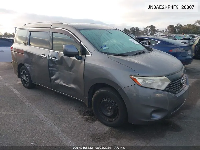 2015 Nissan Quest S VIN: JN8AE2KP4F9120307 Lot: 40168322