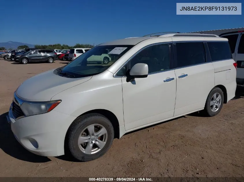 2015 Nissan Quest Platinum/S/Sl/Sv VIN: JN8AE2KP8F9131973 Lot: 40278339