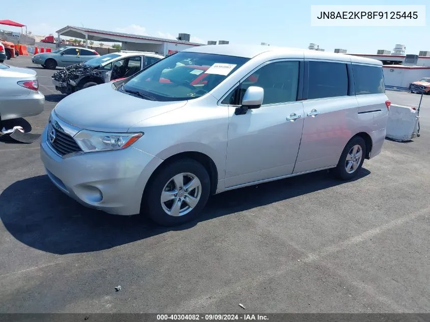 2015 Nissan Quest Platinum/S/Sl/Sv VIN: JN8AE2KP8F9125445 Lot: 40304082