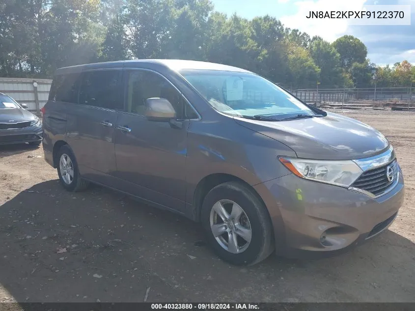 2015 Nissan Quest Sv VIN: JN8AE2KPXF9122370 Lot: 40323880