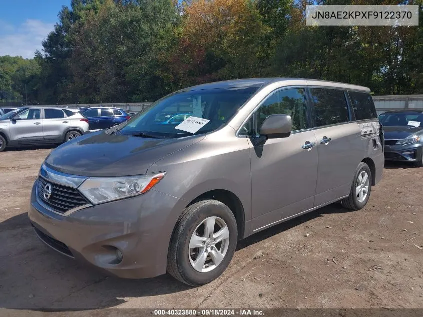 2015 Nissan Quest Sv VIN: JN8AE2KPXF9122370 Lot: 40323880