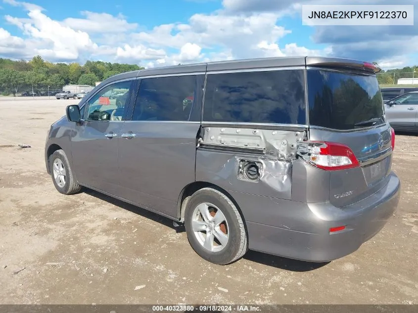 JN8AE2KPXF9122370 2015 Nissan Quest Sv