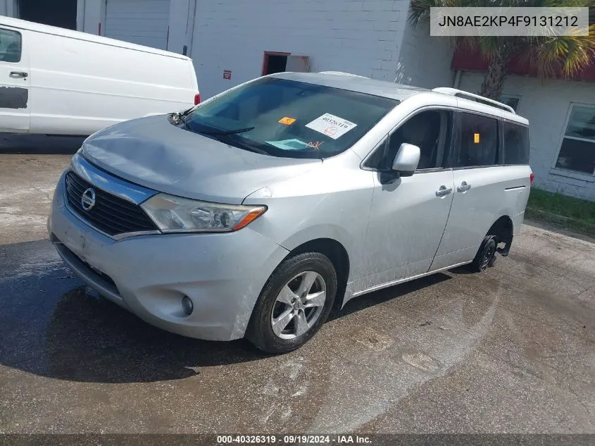 2015 Nissan Quest Platinum/S/Sl/Sv VIN: JN8AE2KP4F9131212 Lot: 40326319