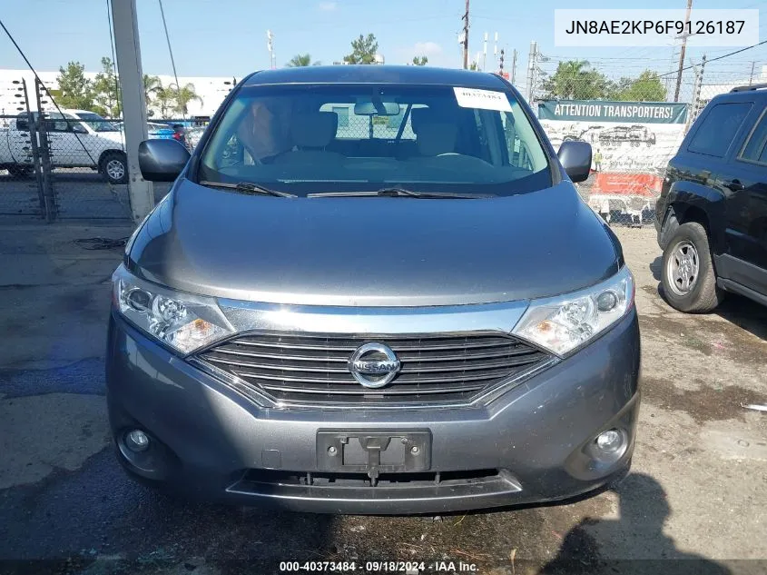 JN8AE2KP6F9126187 2015 Nissan Quest S/Sv/Sl/Platinum