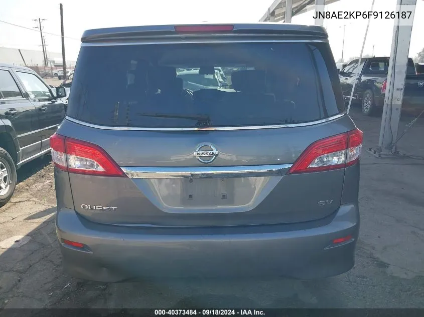 JN8AE2KP6F9126187 2015 Nissan Quest S/Sv/Sl/Platinum