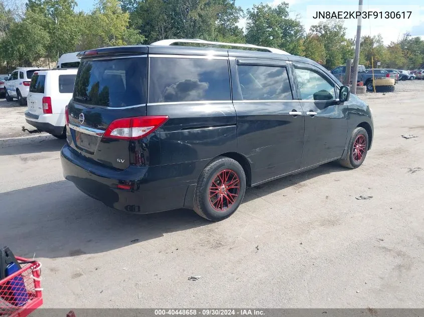 2015 Nissan Quest Platinum/S/Sl/Sv VIN: JN8AE2KP3F9130617 Lot: 40448658