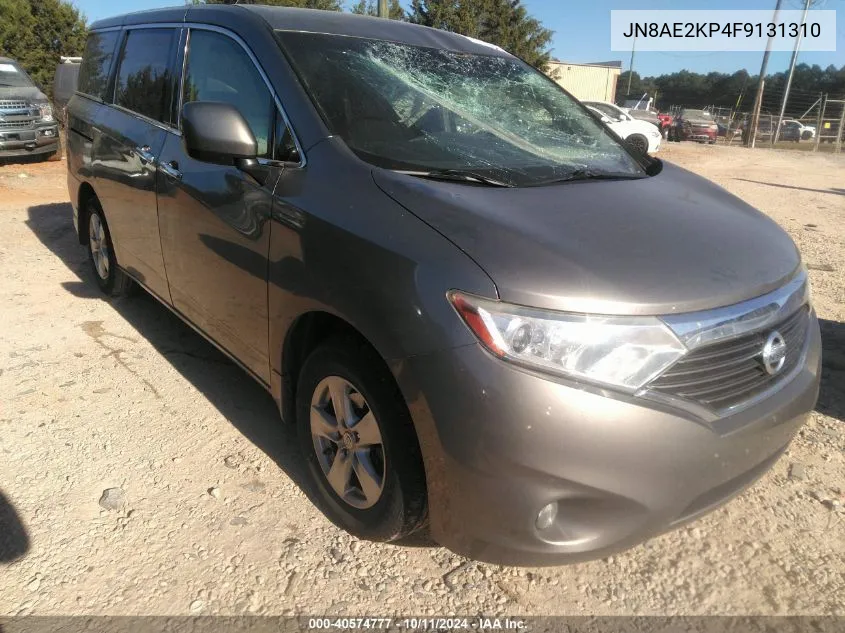 2015 Nissan Quest Platinum/S/Sl/Sv VIN: JN8AE2KP4F9131310 Lot: 40574777