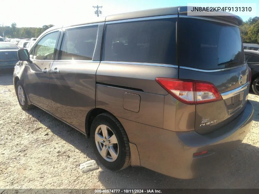 JN8AE2KP4F9131310 2015 Nissan Quest Platinum/S/Sl/Sv