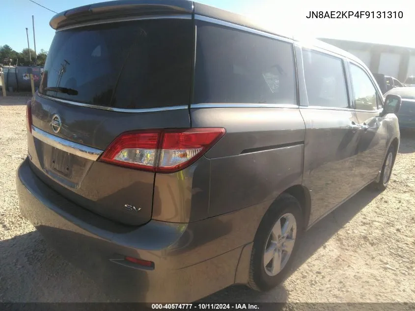 JN8AE2KP4F9131310 2015 Nissan Quest Platinum/S/Sl/Sv