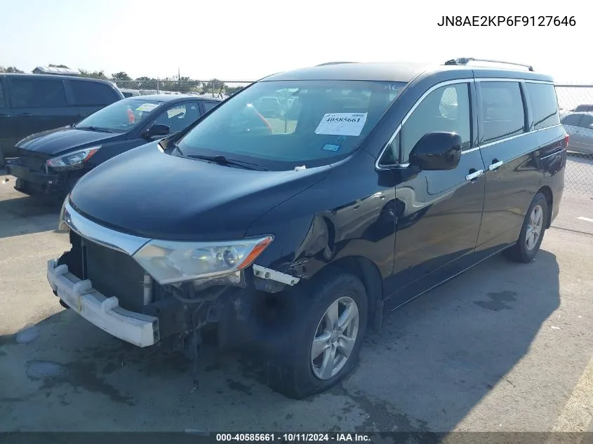 2015 Nissan Quest Sv VIN: JN8AE2KP6F9127646 Lot: 40585661