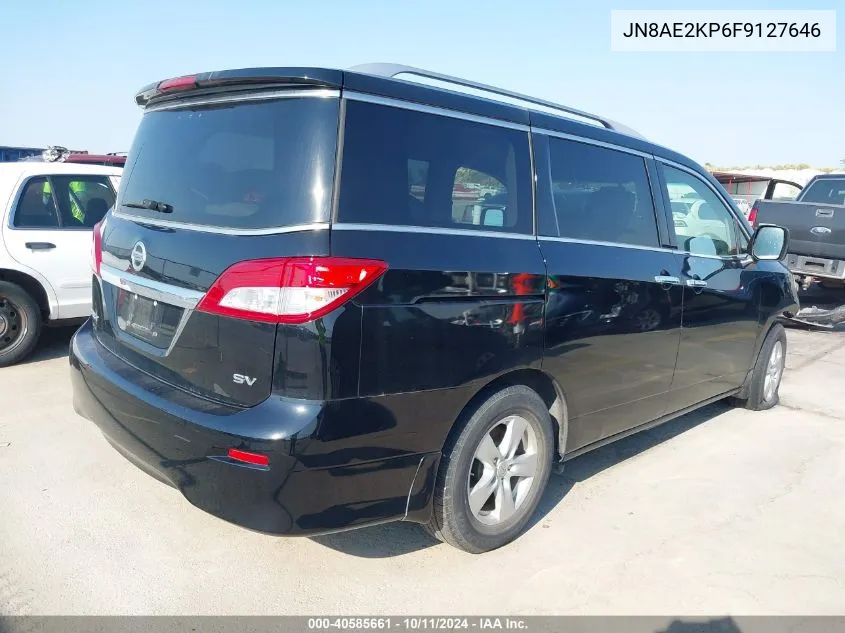 2015 Nissan Quest Sv VIN: JN8AE2KP6F9127646 Lot: 40585661