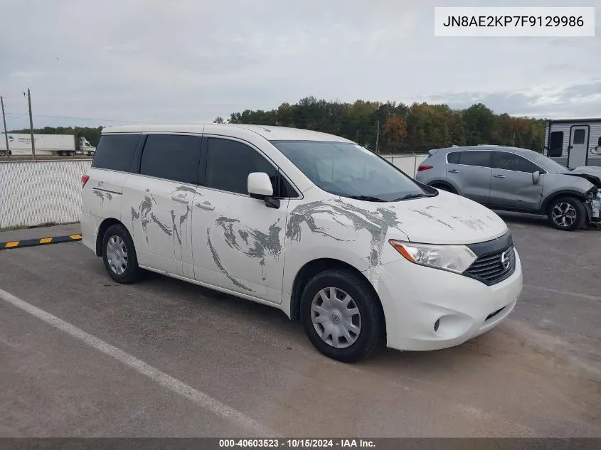 2015 Nissan Quest S VIN: JN8AE2KP7F9129986 Lot: 40603523