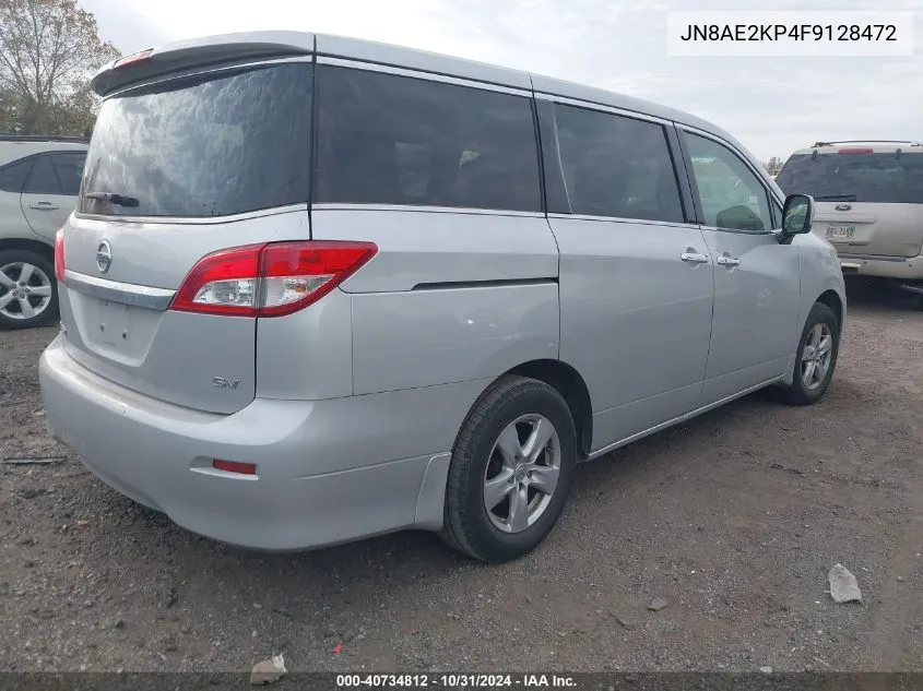 2015 Nissan Quest Platinum/S/Sl/Sv VIN: JN8AE2KP4F9128472 Lot: 40734812