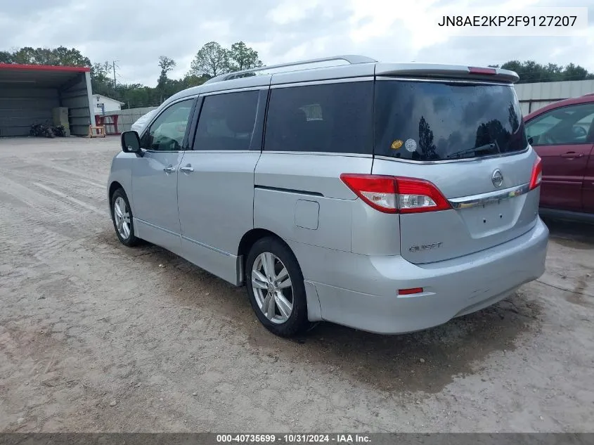 2015 Nissan Quest Sl VIN: JN8AE2KP2F9127207 Lot: 40735699