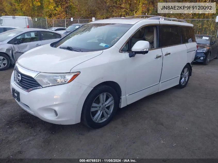 2015 Nissan Quest Platinum VIN: JN8AE2KP9F9120092 Lot: 40769331