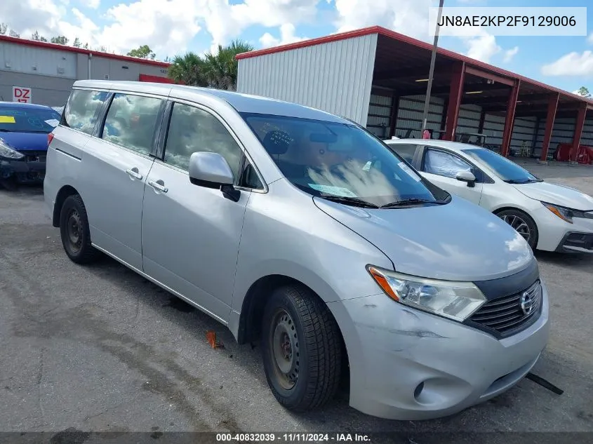 2015 Nissan Quest S VIN: JN8AE2KP2F9129006 Lot: 40832039