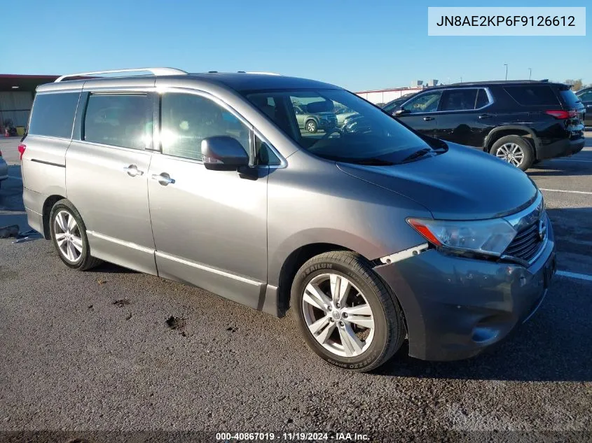 2015 Nissan Quest Platinum/S/Sl/Sv VIN: JN8AE2KP6F9126612 Lot: 40867019