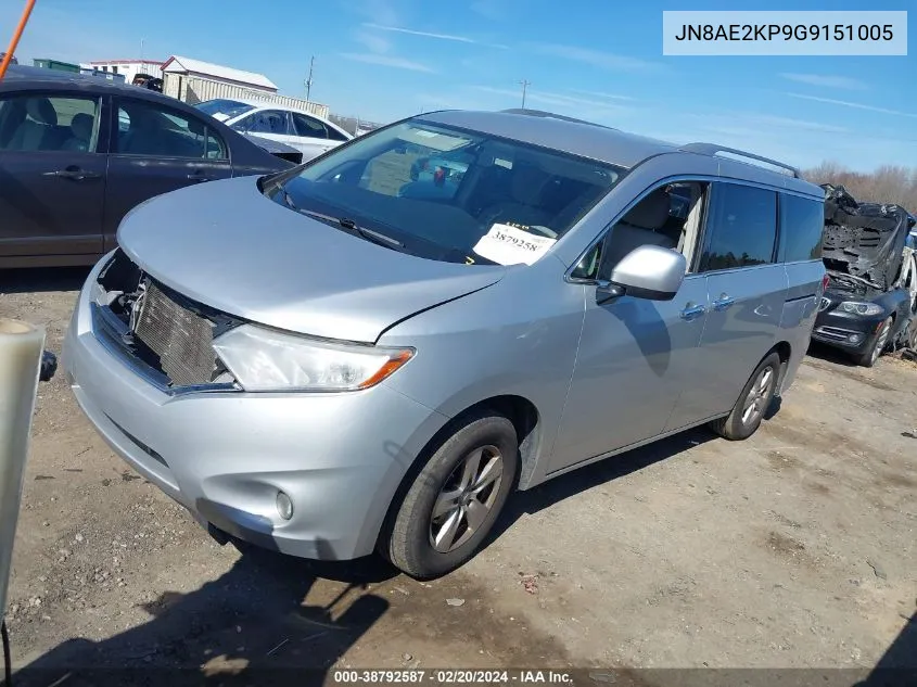 JN8AE2KP9G9151005 2016 Nissan Quest Platinum/S/Sl/Sv