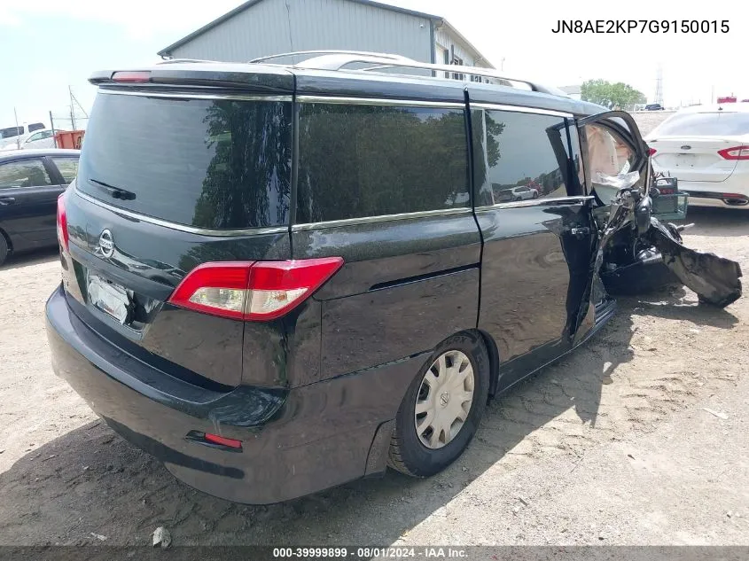 2016 Nissan Quest S VIN: JN8AE2KP7G9150015 Lot: 39999899