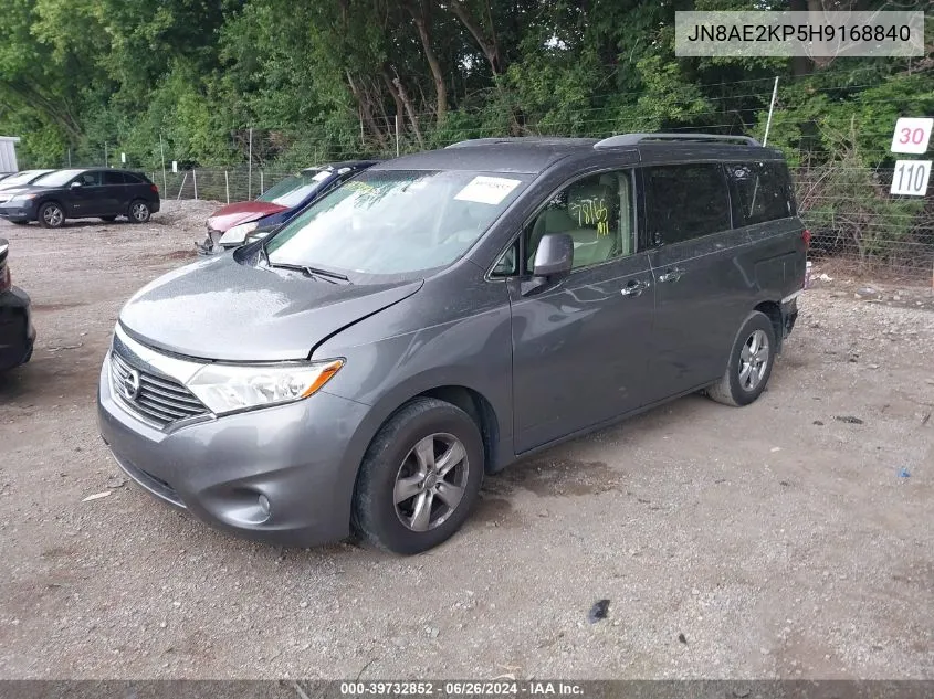 2017 Nissan Quest Sv VIN: JN8AE2KP5H9168840 Lot: 39732852