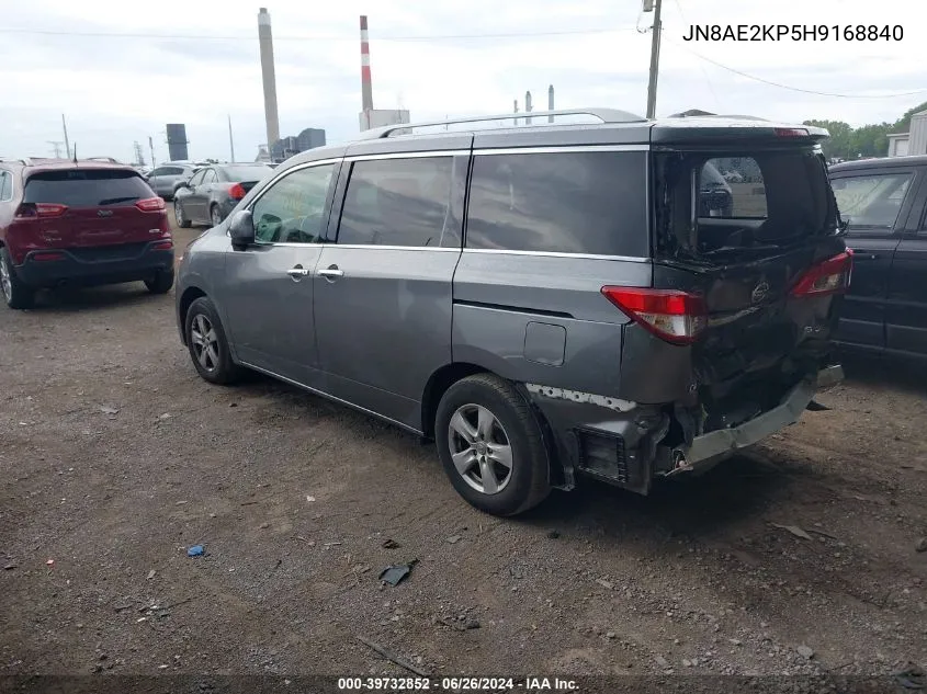 JN8AE2KP5H9168840 2017 Nissan Quest Sv