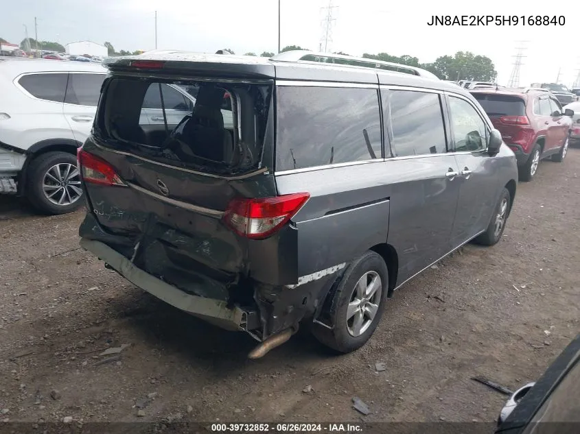 2017 Nissan Quest Sv VIN: JN8AE2KP5H9168840 Lot: 39732852