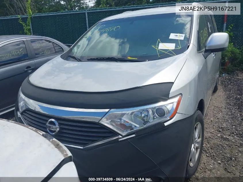 2017 Nissan Quest Sv VIN: JN8AE2KP5H9167221 Lot: 39734509