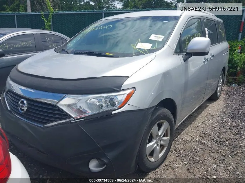 2017 Nissan Quest Sv VIN: JN8AE2KP5H9167221 Lot: 39734509