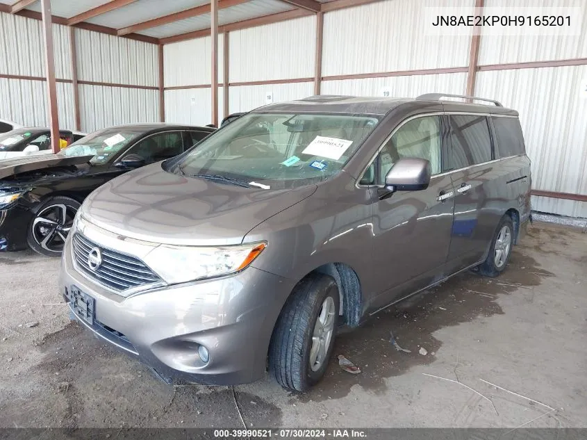 2017 Nissan Quest Sv VIN: JN8AE2KP0H9165201 Lot: 39990521