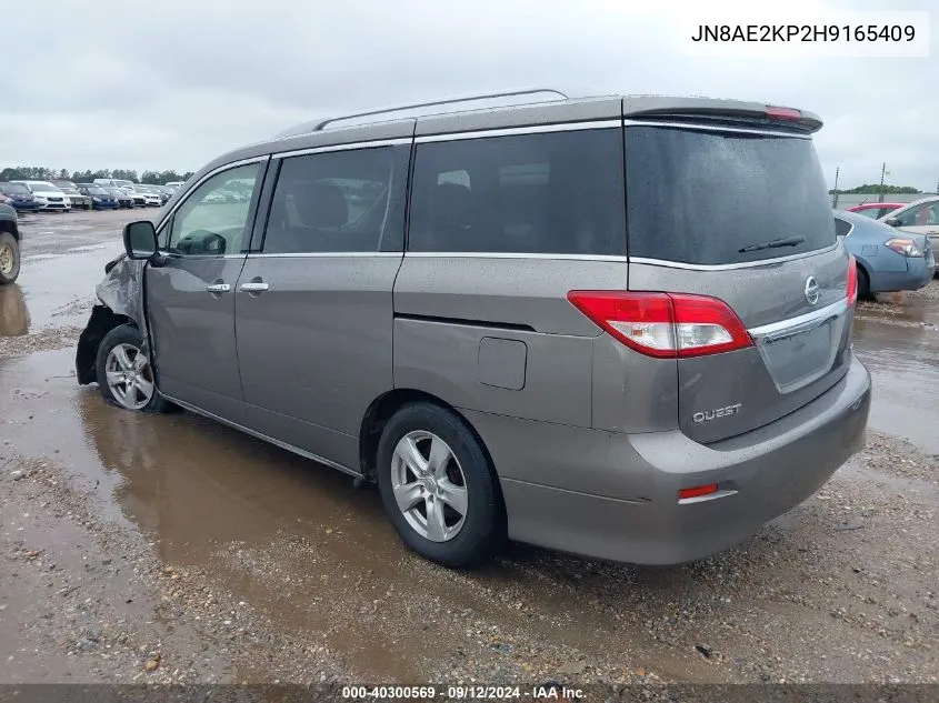 2017 Nissan Quest Sv VIN: JN8AE2KP2H9165409 Lot: 40300569