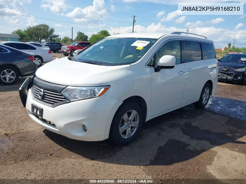 2017 Nissan Quest Sv VIN: JN8AE2KP5H9168210 Lot: 40320046