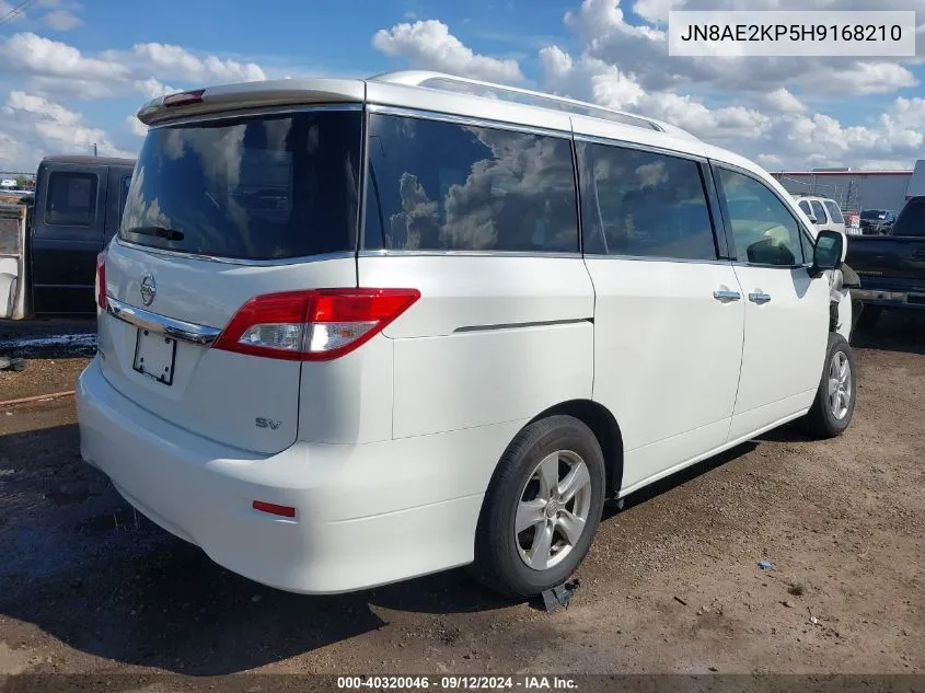 2017 Nissan Quest Sv VIN: JN8AE2KP5H9168210 Lot: 40320046