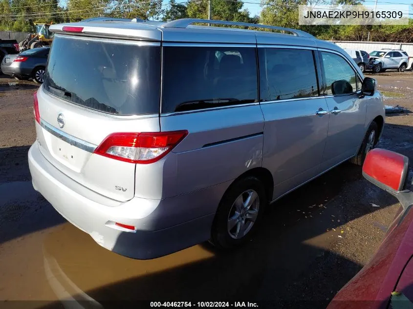 2017 Nissan Quest Sv VIN: JN8AE2KP9H9165309 Lot: 40462754