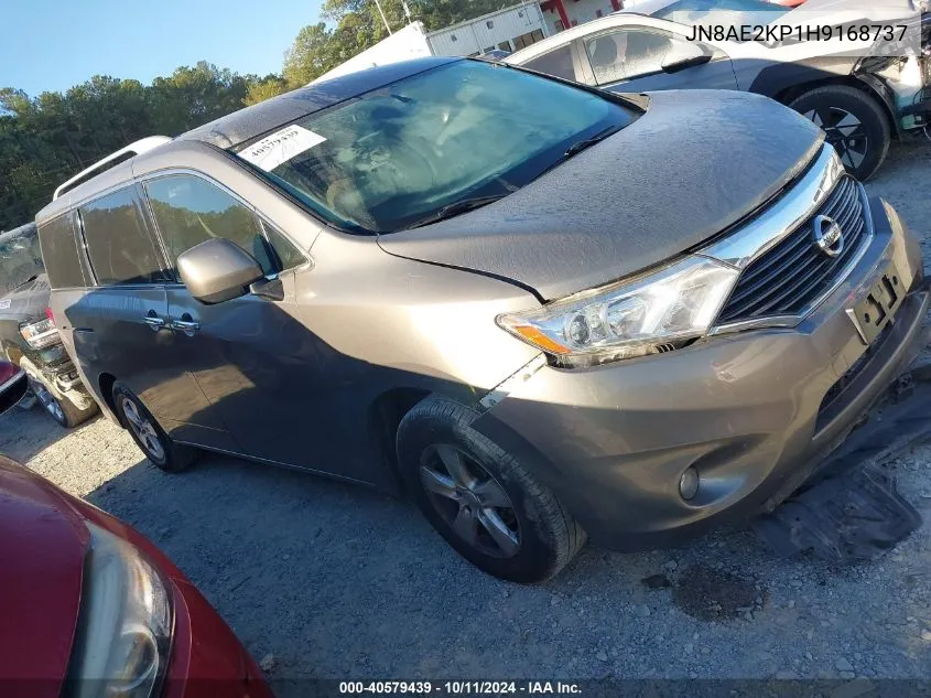 2017 Nissan Quest S/Sv/Sl/Platinum VIN: JN8AE2KP1H9168737 Lot: 40579439