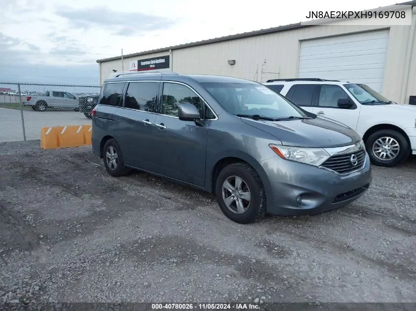 2017 Nissan Quest Sv VIN: JN8AE2KPXH9169708 Lot: 40780026