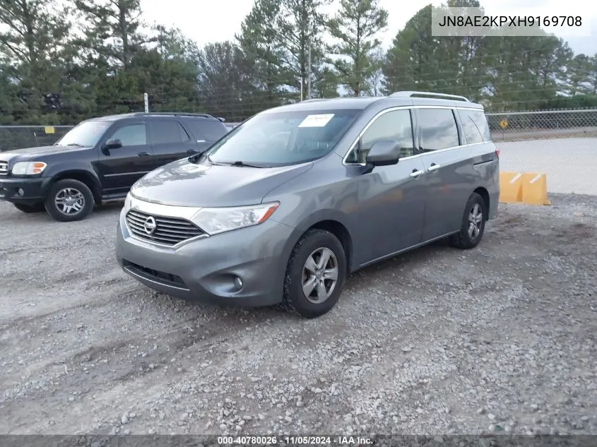 2017 Nissan Quest Sv VIN: JN8AE2KPXH9169708 Lot: 40780026