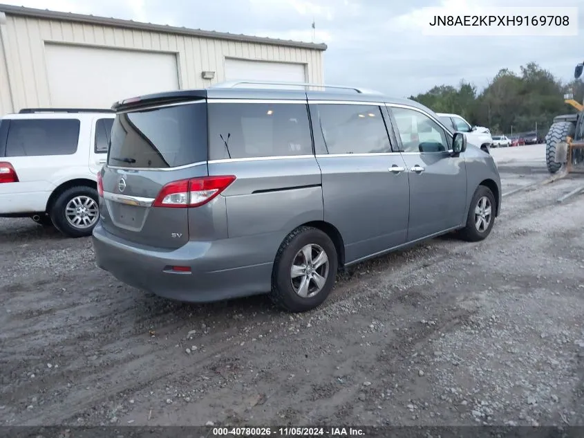 2017 Nissan Quest Sv VIN: JN8AE2KPXH9169708 Lot: 40780026