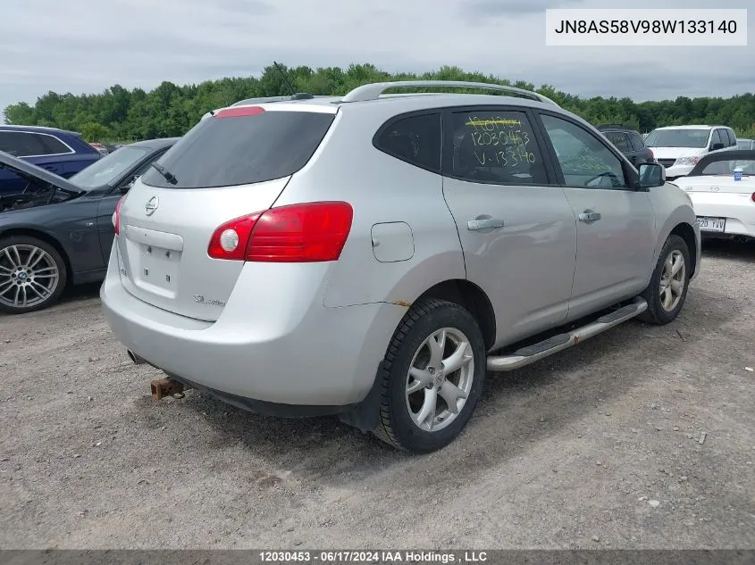 2008 Nissan Rogue Sl VIN: JN8AS58V98W133140 Lot: 12030453