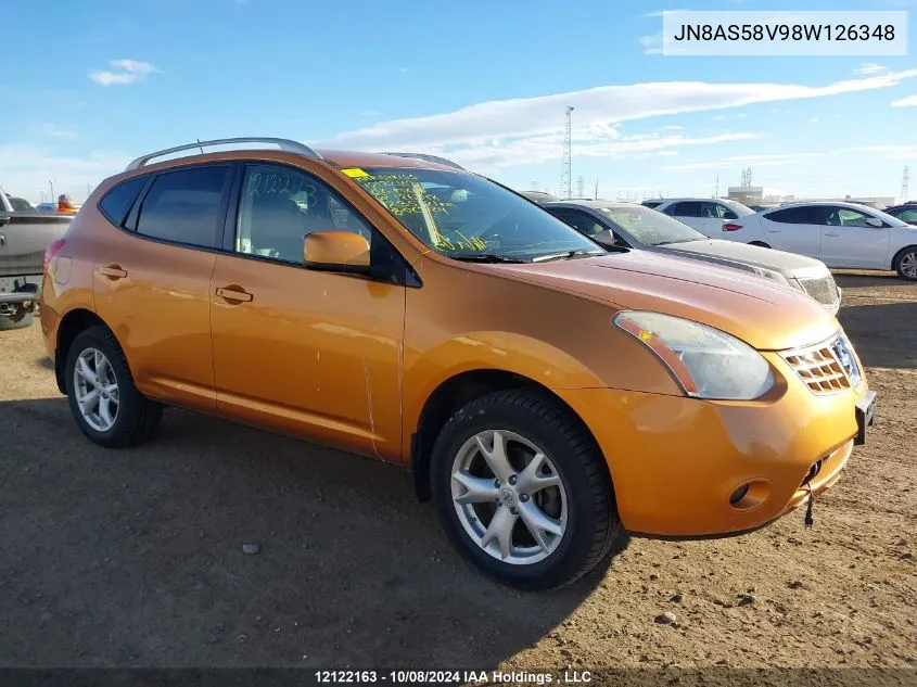 2008 Nissan Rogue S/Sl VIN: JN8AS58V98W126348 Lot: 12122163