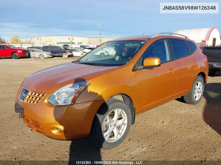 2008 Nissan Rogue S/Sl VIN: JN8AS58V98W126348 Lot: 12122163