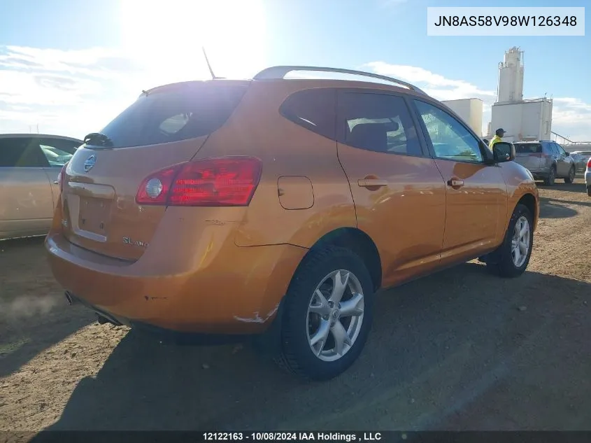 2008 Nissan Rogue S/Sl VIN: JN8AS58V98W126348 Lot: 12122163