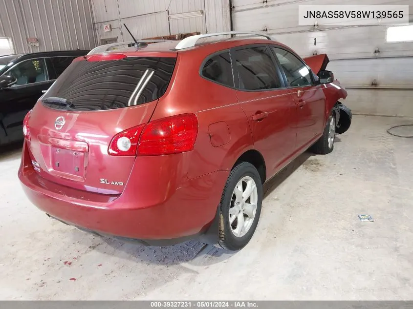 JN8AS58V58W139565 2008 Nissan Rogue Sl