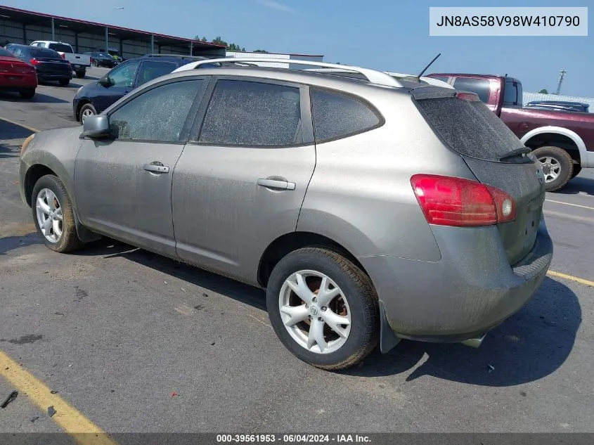 2008 Nissan Rogue Sl VIN: JN8AS58V98W410790 Lot: 40288018