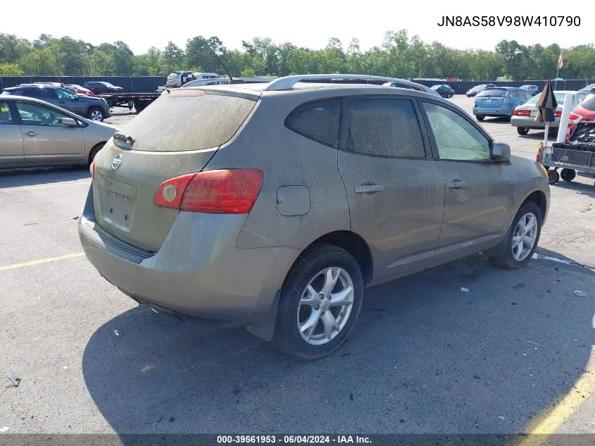 2008 Nissan Rogue Sl VIN: JN8AS58V98W410790 Lot: 40288018