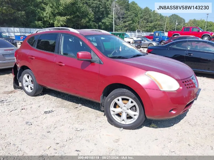 JN8AS58V58W143230 2008 Nissan Rogue Sl